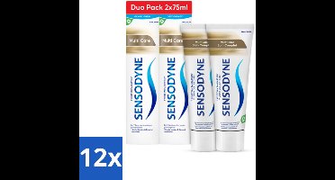 12 x Sensodyne - Tandpasta - Multi Care - Complete Zorg - Duopack - 2 x 75 ml - Tandpasta Gevoelige Tanden - Tandpasta Bescherming - Tandpasta Frisse Adem - Tandpasta Gezond Tandvlees - Fluoride Tandpasta