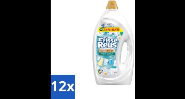 12 x Frisse Reus - Vloeibaar Wasmiddel - Lotus - Witte Was - 100 Wasbeurten - Wasmiddel - Vloeibaar Wasmiddel - Witte Was - Vlekken Verwijderen - Lotusgeur