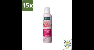 15 x Kneipp - Douche schuim - Embrace Life - Anti‑Aging verzorging - 200 ml - Grootverpakking - Douche Foam - Roze Schuim - Vrouwelijke Geur - Huidverzorging - Anti-aging