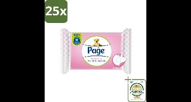 25 x Page – Vochtig Toiletpapier – Sensitive Navulling – 38 doekjes - Grootverpakking - Koffiezetapparaat