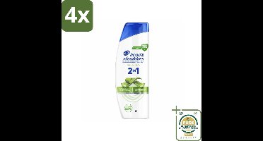 Head & Shoulders – 2-in-1 – Sensitive – 300 ml - Voordeelverpakking - 4 stuks - Shampoo tegen roos - Hydraterende shampoo