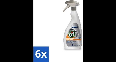 Cif Professional Oven- en Grillreiniger - Spray - Tegen Aangekoekt Vet - Voor Intensief Gebruik - 750 ml - Voordeelverpakking - 6 stuks
