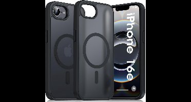 Ntech - Hoesje Geschikt voor iPhone 16e / iPhone 17e Hoesje Mat Zwart – Transparant Bumper Hoes - Geschikt voor MagSafe hoesje iPhone 16e / iPhone 17e – Slank & Schokbestendig
