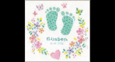 Vervaco - Telpakket kit - Geboorte - Baby voetjes - PN-0198153 - Borduren - Borduurpakket - Borduurpakket geboorte - Borduurpakket volwassenen