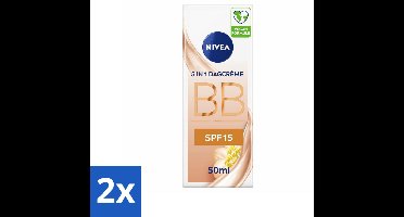 2 x NIVEA - Essentials BB Crème Medium - BB Crème - SPF 15 - Hydrateert & Camoufleert - 50 ml - BB Crème - Dagcrème - NIVEA - Hydraterende Crème - Make-up
