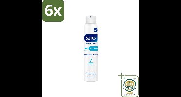 Sanex – Deodorant Spray – Dermo Protector – 200 ml - Voordeelverpakking - 6 stuks - Geurverwijdering - Hypoallergeen