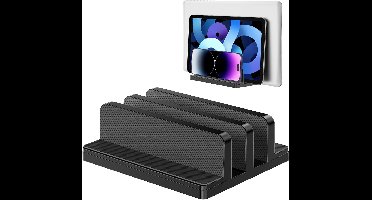 Verticale Laptopstandaard met Verstelbaar Dock voor Laptops, Tablets en Smartphones