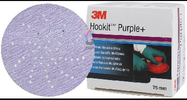 3M 51021 Hookit Purple Multihole Schuurschijven 75mm P400 - 50 stuks