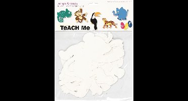 Creotime Jungledieren Teach Me 14 - 25 Cm Karton Wit 16 Stuks