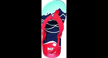 Reef Jonas Claesson Lil Ahi Mountain Wave Jongens Slippers - Blauw - Maat 25/26