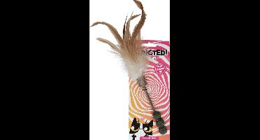 Addicted Stick met 3 Ballen en Veertjes - 25 cm - Kattenspeelgoed - Katten bal - Met madnip - Met kattenkruid - Veertjes
