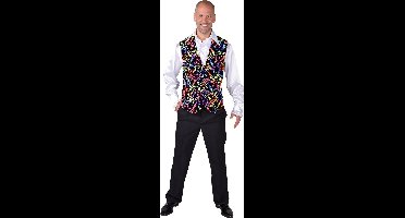 Magic Design Verkleedvest Heren Polyester Zwart Maat Xxl/3xl