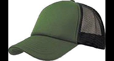 Atlantis Rapper 5 Panel Trucker Cap (Olijf/Zwart)