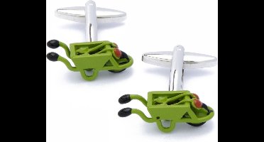 Manchetknopen - Kruiwagen Tuinieren Bouw Groen