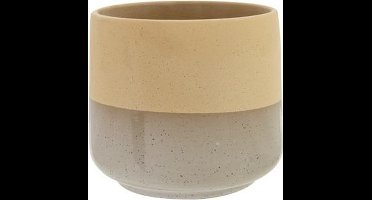 Bloempot Top Part Sanded Finish Zand 15x15xh15cm Rond Aardewerk