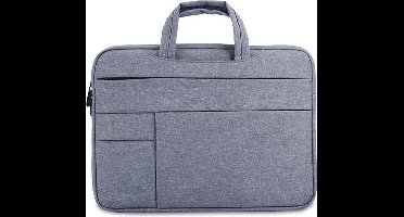 MoKo H621 Laptop Schoudertas opbergvakken 15.4 inch Notebook Tas - Hoes Multipurpose voor  Laptop en Macbook Sleeve - grijs