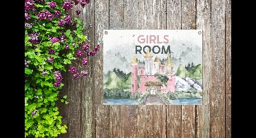 Tuin decoratie Girls room - Quotes - Spreuken - Kinderen - 40x30 cm - Tuindoek