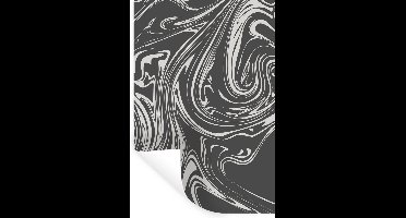 Muurstickers - Sticker Folie - Marmer - Grijs - IJzer - 20x30 cm - Plakfolie - Muurstickers Kinderkamer - Zelfklevend Behang - Zelfklevend behangpapier - Stickerfolie