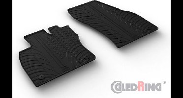 Rubbermatten passend voor Volkswagen Caddy V Box 2020- & Ford Tourneo Furgon (L1/L2) 2022- (T profiel 2-delig montageclips)