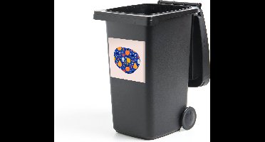 Container sticker Abstract - Fruit - Eten - Peer - Sinaasappel - 40x40 cm - Kliko sticker