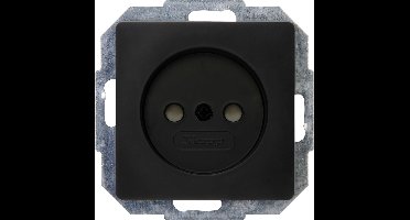 Kopp Paris Zonder Randaarde Wandcontactdoos - 1 Voudig - 230 Volt - Mat Zwart