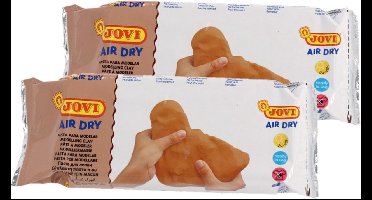 Jovi Klei - 2x - 500 gram - zelfhardend - terracotta - boetseer speelgoed