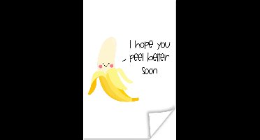 Poster Sterkte - Quote - Banaan - Humor - 20x30 cm