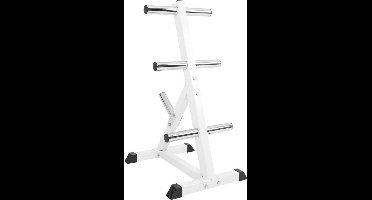 Gorilla Sports Schijvenstandaard Wit - Diameter 50/51 mm - Schuin - Halterrek