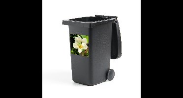 Container sticker Witte Lotus - Witte lotus in de tuin Klikosticker - 40x40 cm - kliko sticker - weerbestendige containersticker