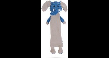 Beeztees Flatino Olifant Ajan - Hondenspeelgoed - Pluche - Blauw/Grijs