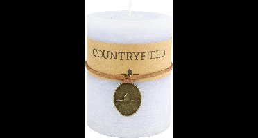 Countryfield - Kaars - Tonnie - lichtblauw - rustieke kaars