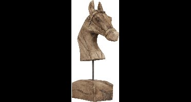 Light & Living Ornament op voet Horse - Hout - 25x14x48cm - Landelijk - Hout