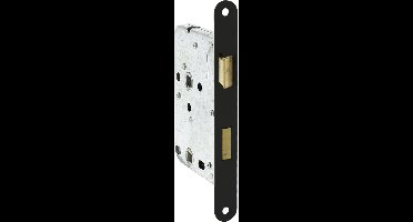 Starx WCâ€“Slot â€“ Badkamerslot â€“ Deurslot Binnendeur â€“ Slot met Voorplaat Zwart â€“ 50 x 63 mm