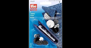 PRYM JEANSKNOPEN DECO 20MM OUD MESSING - PER PAKJE, (6 STUKS).