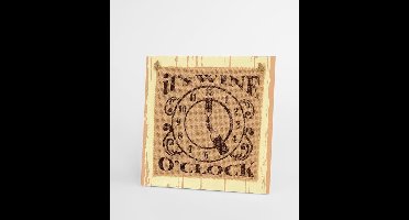 Paper Dreams Bordje Wine O'clock 20 Cm Hout Naturel