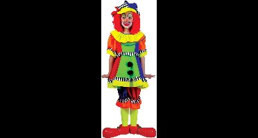 Kostuum | Spanky Stripes Clown Olivia | Meisjes| Maat 128 | Verkleedkleding