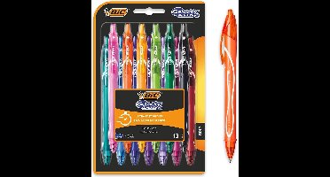 BIC Gel-ocity - Gelpen - Sneldrogend - Pennen - Verschillende Kleuren - Pen - 13 Stuks