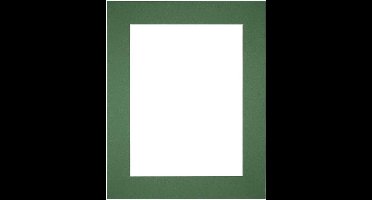 Passe-Partout Fotomaat 13x18 cm - Lijstmaat 25x30 cm - Groen Bos - Museumkarton - Fotolijst niet inbegrepen