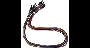 Joy-it RB-CB3-050 Jumperkabel Raspberry Pi, Banana Pi, Arduino [20x Draadbrug-bus - 20x Draadbrug-bus] 0.50 m Bont Incl