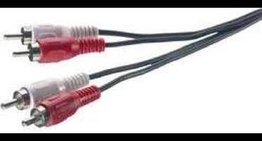 SpeaKa Professional SP-1300368 Cinch Audio Aansluitkabel [2x Cinch-stekker - 2x Cinch-stekker] 2.50 m Zwart