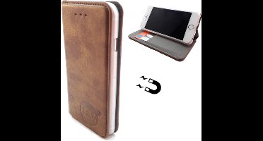 HEM hoesje geschikt voor Apple iPhone 12 / 12 Pro - Bronzed Brown Ultra Dun Portemonnee Hoesje - Lederen Wallet Case TPU - Book Case - Flip Cover - Boek - 360º beschermend Telefoonhoesje