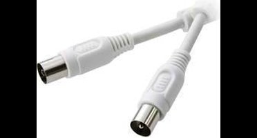 SpeaKa Professional Antenne Aansluitkabel [1x Antennestekker 75 Ω - 1x Antennebus 75 Ω] 7.50 m 90 dB Met Ferrietkern, A