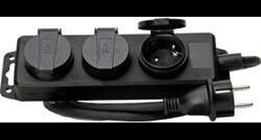 Kopp 223003044 Stekkerdoos 3-voudig Zwart Randaarde stekker 1 stuk(s)