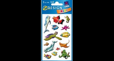 Papieretiket Z-design Kids - pakje a 3 vel vissen en dolfij