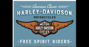 Harley-Davidson Logo Blue Magneet