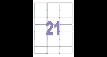 Kangaro etiketen - ILK - 63,5x38,1mm - 100 vel - 21 stickers per vel - K-6338