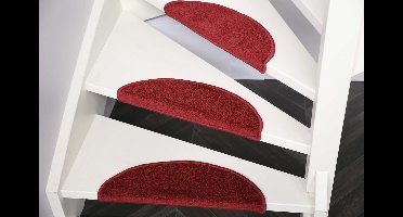 Trapmatten Twist- 15 stuks-56x16x4 cm-Donkerrood