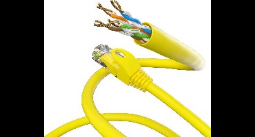 Wentronic CAT6 Netwerkkabel - RJ45 - Geel - 5 m
