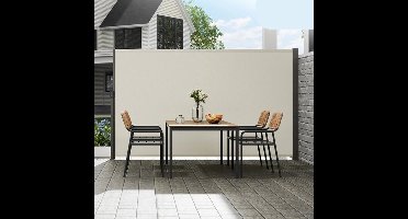 Windscherm - Windscherm Uittrekbaar - Zijluifel - Luifel - Luifel Zonnescherm - Intrekbare Zijluifel - 160X300cm - Waterdicht - Buitenscherm - Voor Achtertuin - Grijs