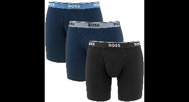Hugo Boss heren BOSS power 3P long boxers combi zwart